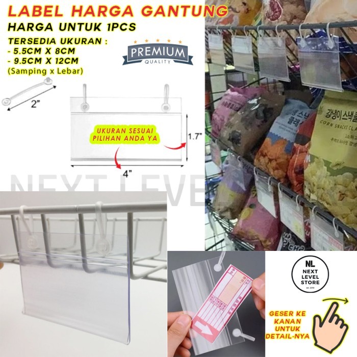 Jual Label Harga Gantung Price Tag Tempat Label Holder Toko Minimarket ...