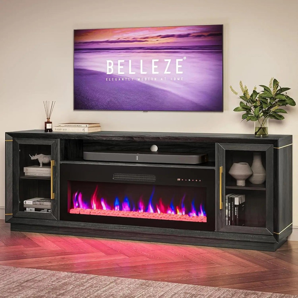 Jual Extra Large TV Stand for TVs Up to 85" Media Console Table with 42 ...