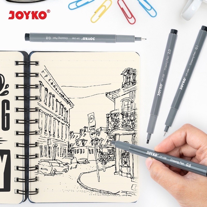 Jual (PERSET) Drawing Pen Pena Gambar Joyko DP-298S~298SA12 | Shopee ...