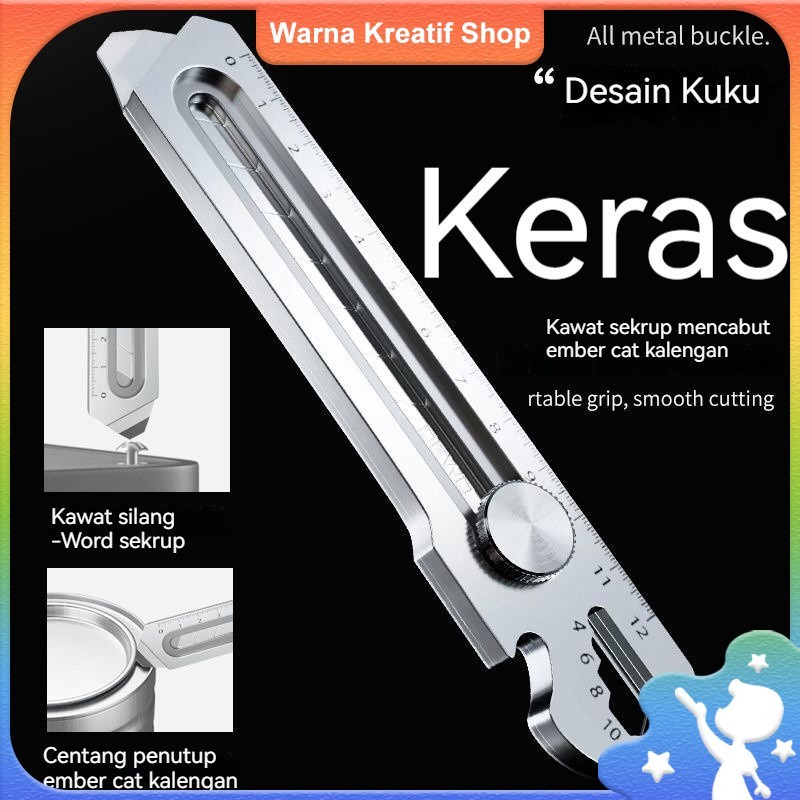 Jual Set 10 Potong Multifungsi - Cutter Stainless Steel 18mm, Pisau ...
