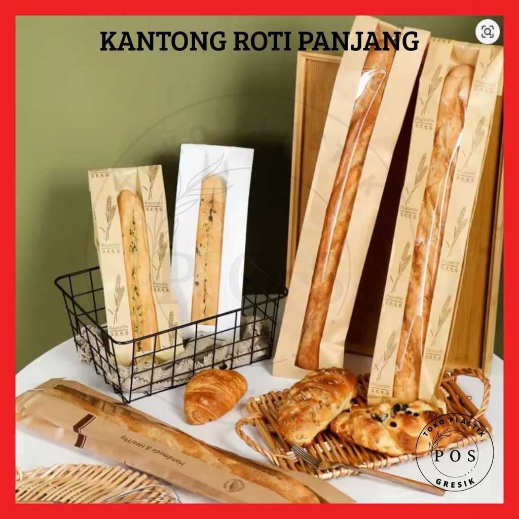 Jual [1-Pcs] Bread Pack Kantong roti Perancis Baguette food grade ...