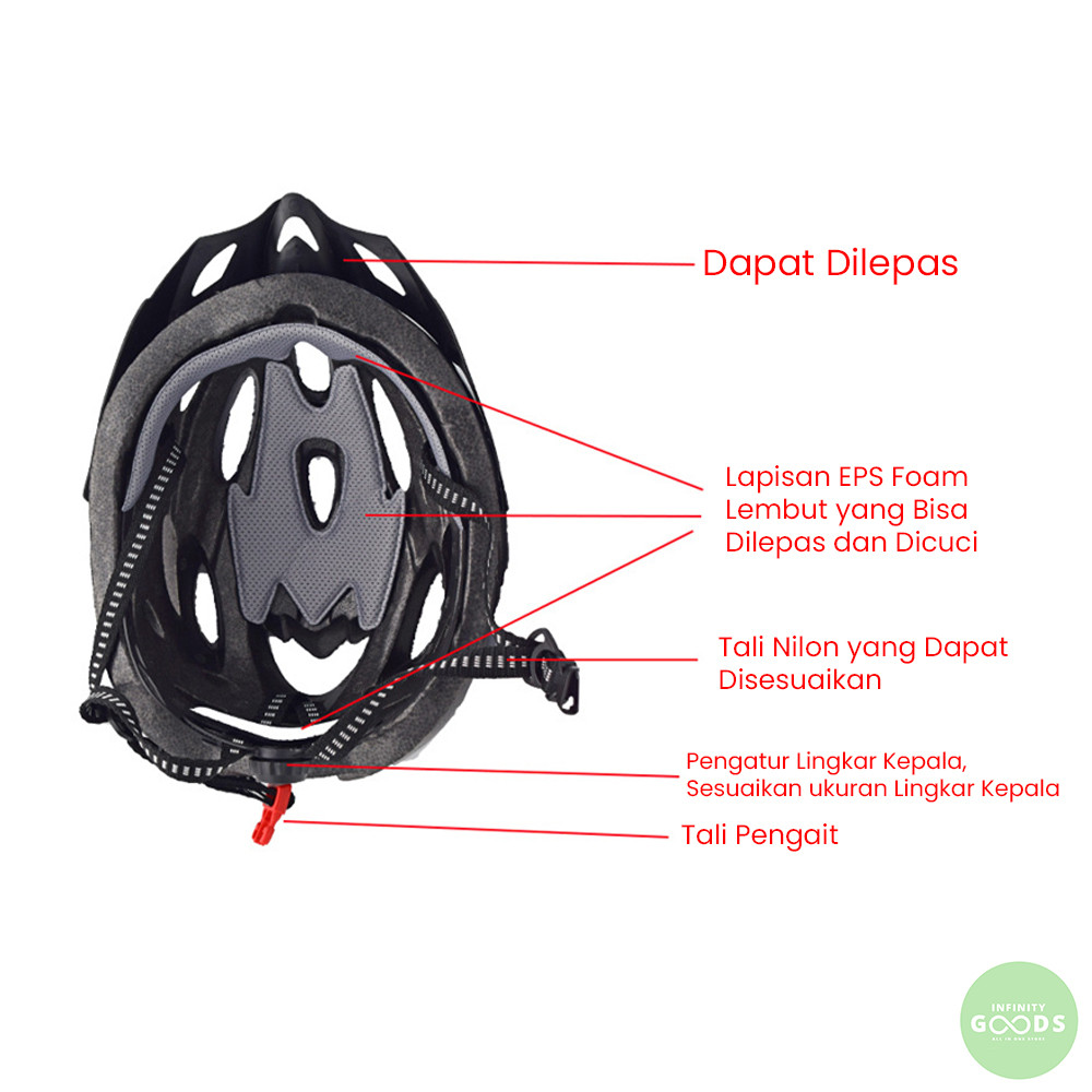 Jual INF Helm Sepeda Gunung Ringan Universal Pelindung Kepala Helmet ...