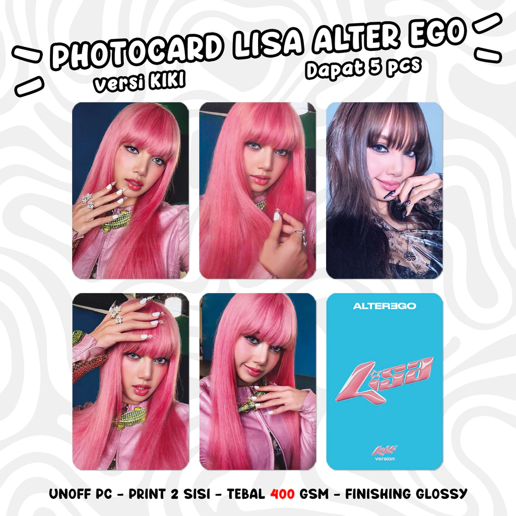 Photocard BLACKPINK LISA ALTER EGO Unofficial KPOP PC dan Koleksi Fans