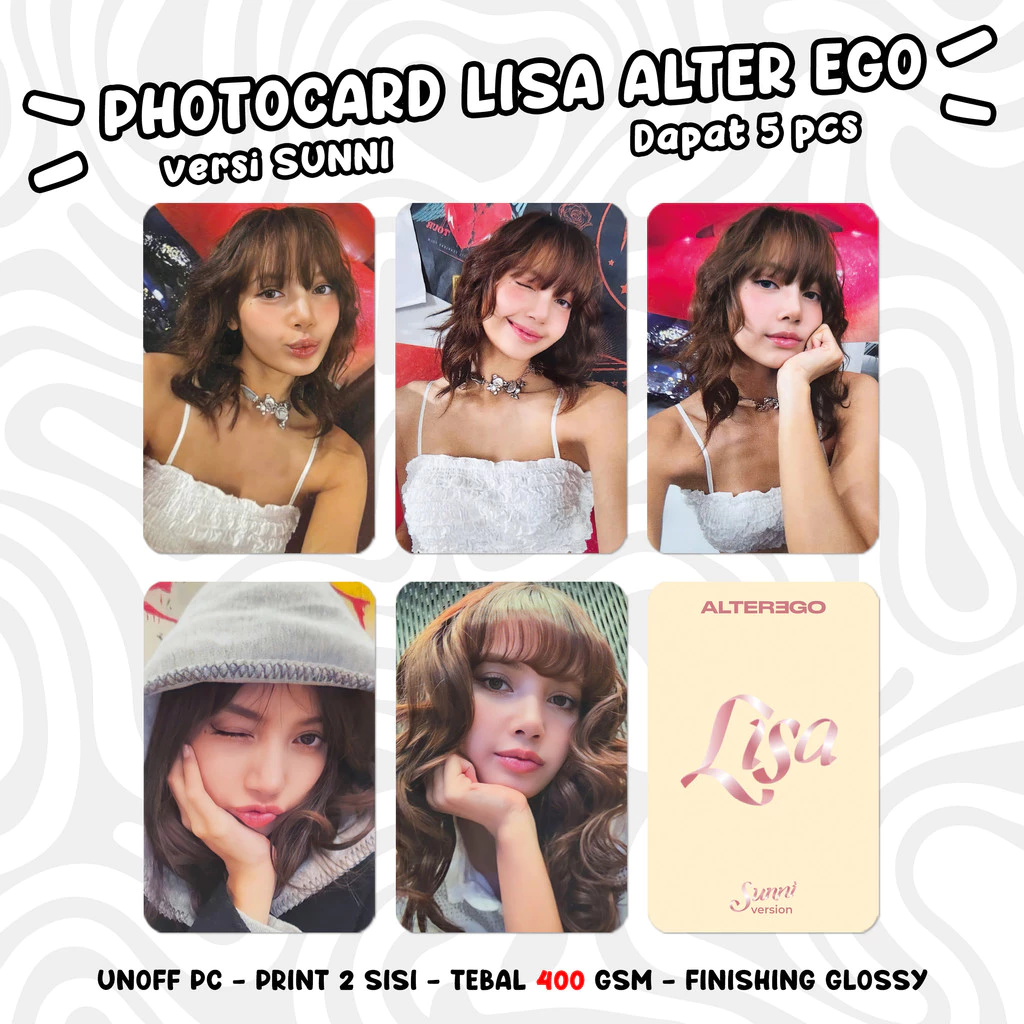 Photocard BLACKPINK LISA ALTER EGO Unofficial KPOP PC dan Koleksi Fans