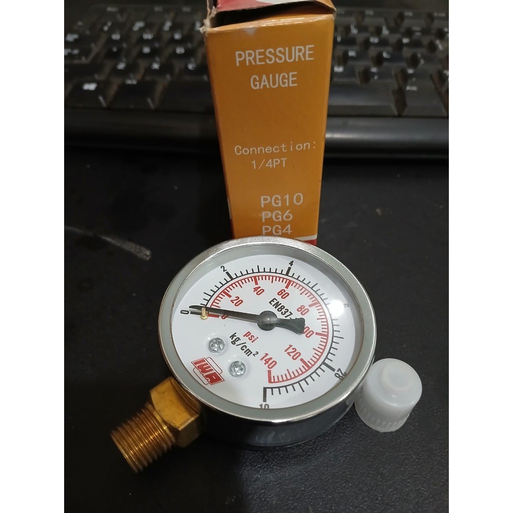 Jual Manometer 10 bar Tekiro 0 - 1400 psi 2-1/4