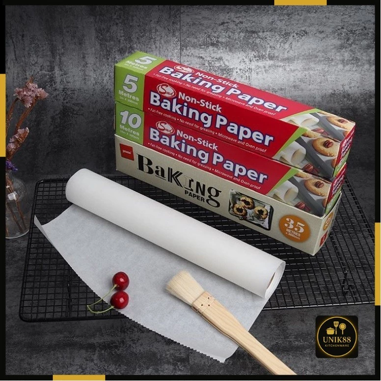 [UNIK88] Baking Paper Kertas Alas Roti Kertas Panggang Oil Paper 10 Meter | AutoStock