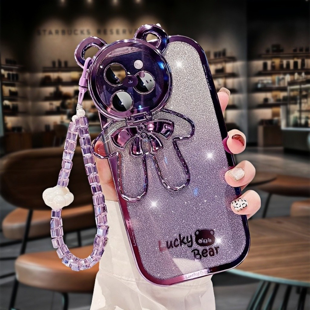 Jual Glitter Bear Phone Case for iPhone 14 15 ProMax 13 12 11 Pro