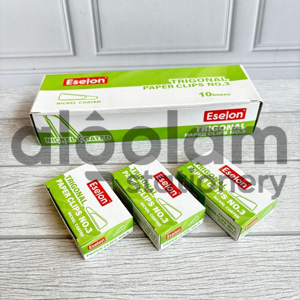 Jual SATU PACK ( 10 BOX KECIL ) Trigonal Clip Penjepit Kertas No. 03 ...