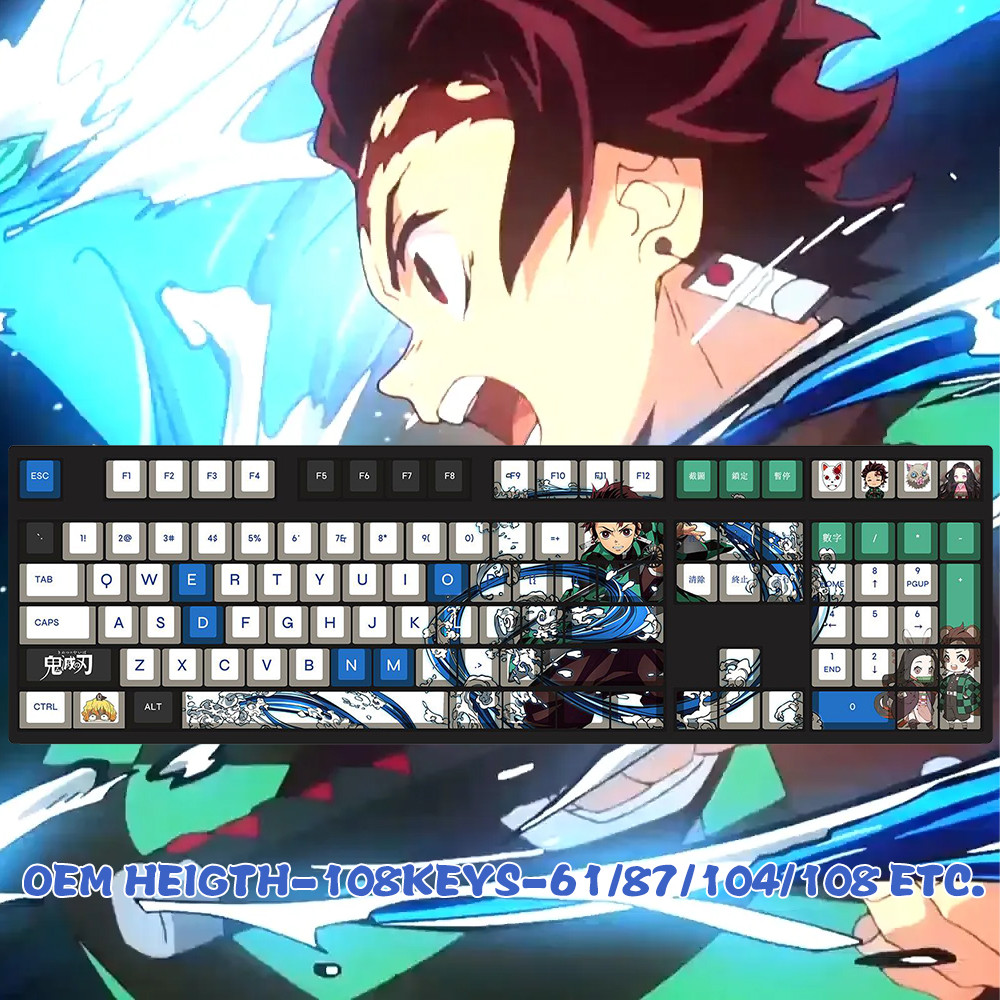 Jual Demon Slayer Keyboard Keycap Kamado Tanjirou Cartoon Anime Game ...