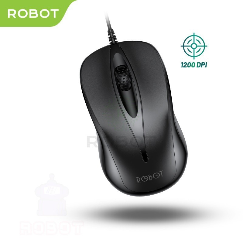 Jual ROBOT M100 Mouse Optical Wired 1200DPI Ergonomis Desain Kecil ...