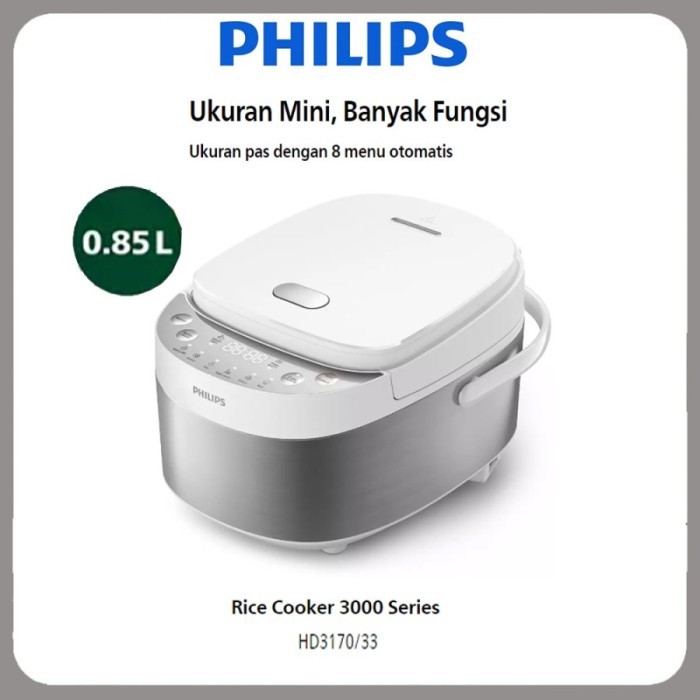 Jual Philips HD3170 Mini Rice Cooker 0,85L Series 3000 HD 3170 | Shopee ...