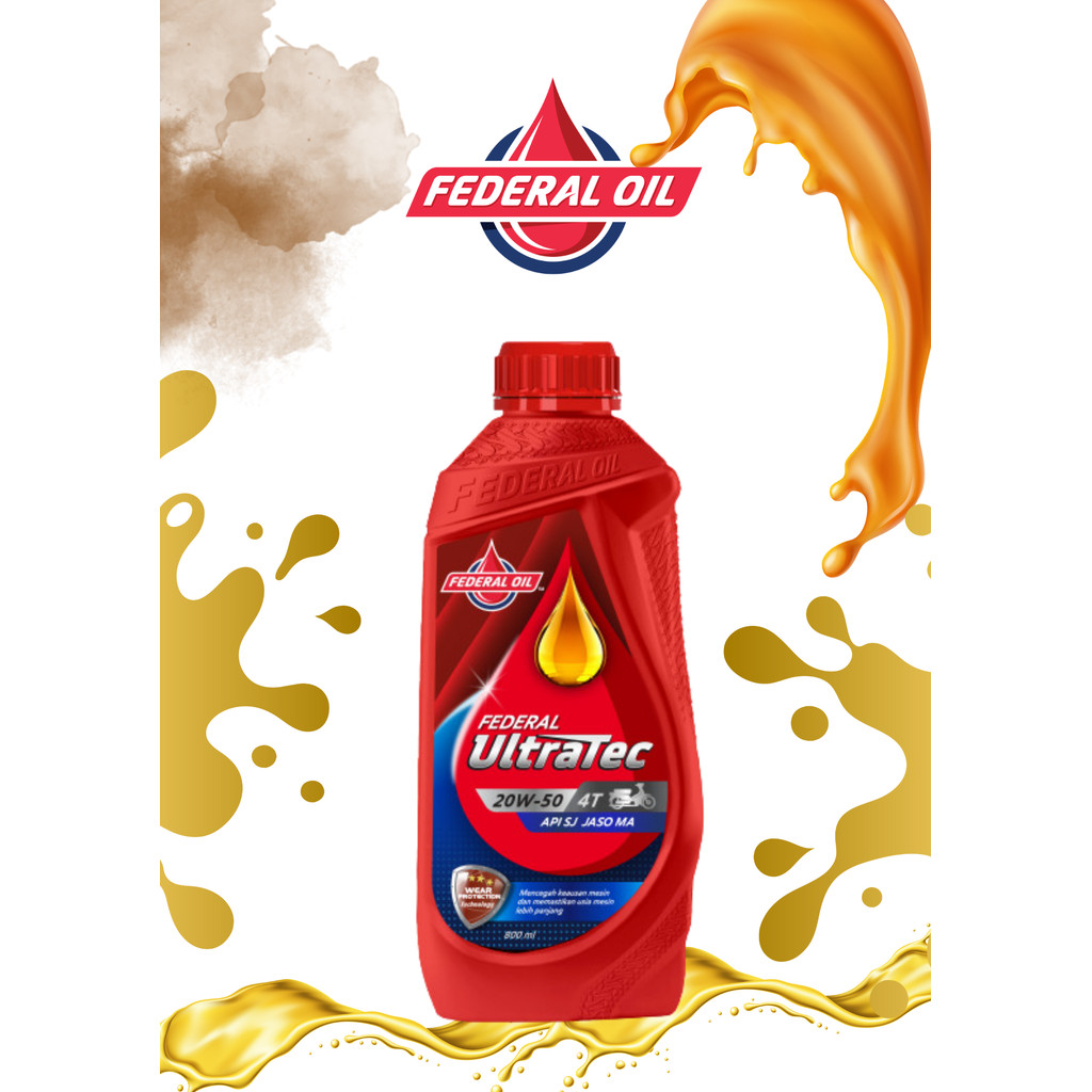 Jual Oli Federal Ultratech 1000ml SAE 20W-50 Oli Motor Bebek 1L ...