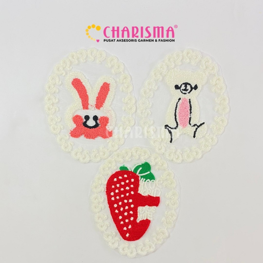 Jual Charisma Aplikasi Sharnel Rajut (1 pcs) -Aplikasi Rajut/ Saku ...