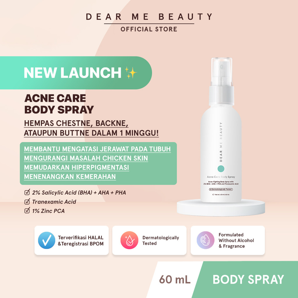Jual Dear Me Beauty Acne Care Body Spray 60ml | Shopee Indonesia