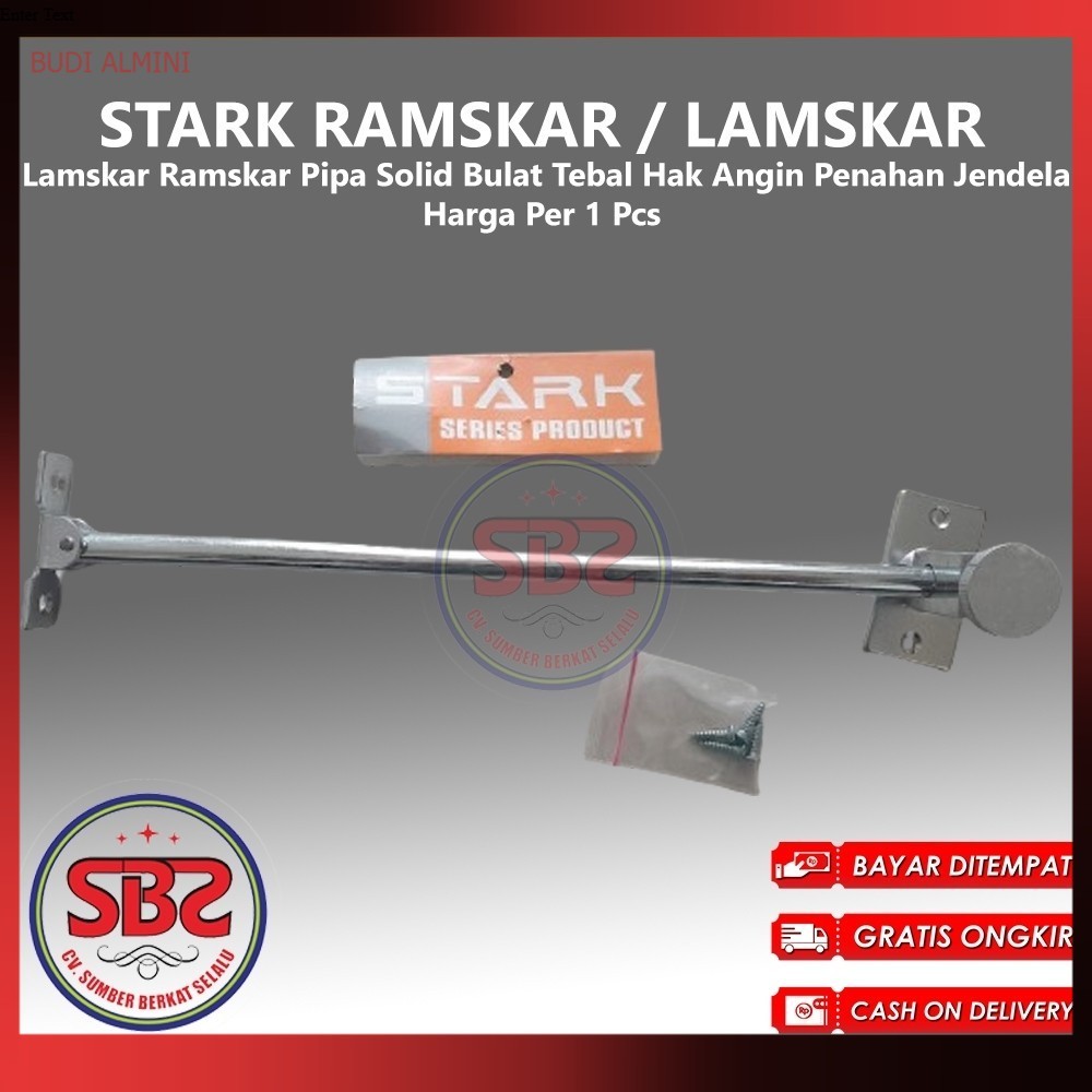 Jual STARK Lamskar Ramskar Bulat Pipa Solid Bulat Tebal Hak Angin ...