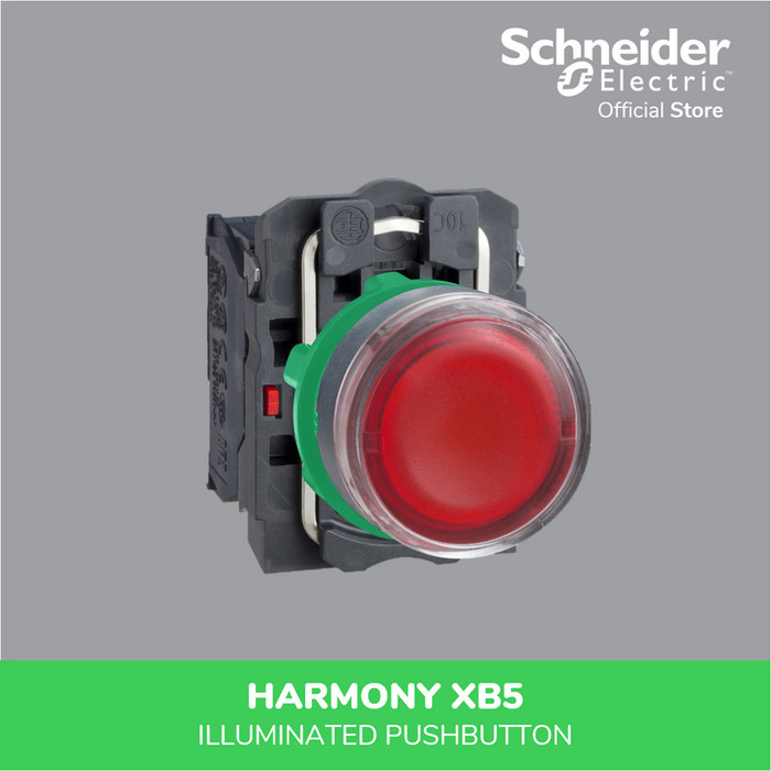 Jual Schneider Electric XB5 Push Button 24VAC/DC 1NO+1NC Merah ...