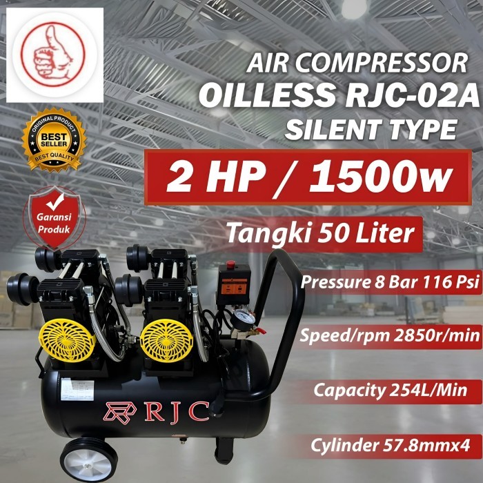 Jual Kompresor Oilless 2hp 50 Liter 1500w Silent Compressor listrik 2 ...