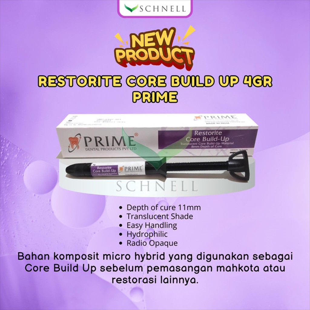 Jual Dental Restorite Core Build Up/Bahan Komposit 4gr - Prime | Shopee ...