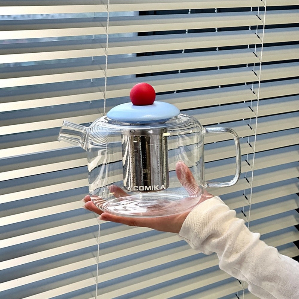Jual Beautiful Glass Teapot with Infuser Tea Pot 1000ML Tea Kettle ...