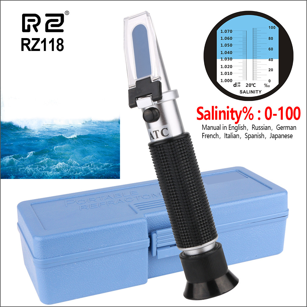 Jual RZ Refractometer Seawater Salinity Auto Water Salt Hydrometer ...