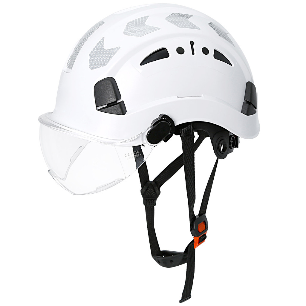 Jual Safety Helmets with Goggles ABS Construction Hard Hat with Visor ...