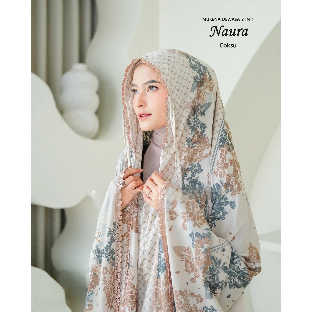 yunajun89 ready Mukena dewasa armania silk Premium 2in1 Travelling Naura