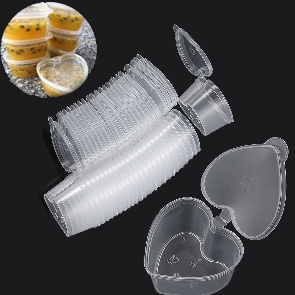 Jual 25Pcs 25/45ML Disposable Plastic Takeaway Sauce Cup Containers ...