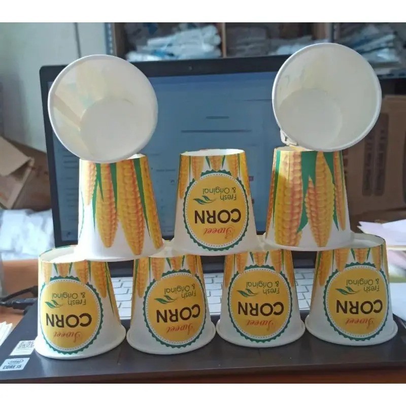 Jual Gelas Kertas Jasuke Jagung | Paper Cup 6,5 OZ Motif Jagung Corn ...