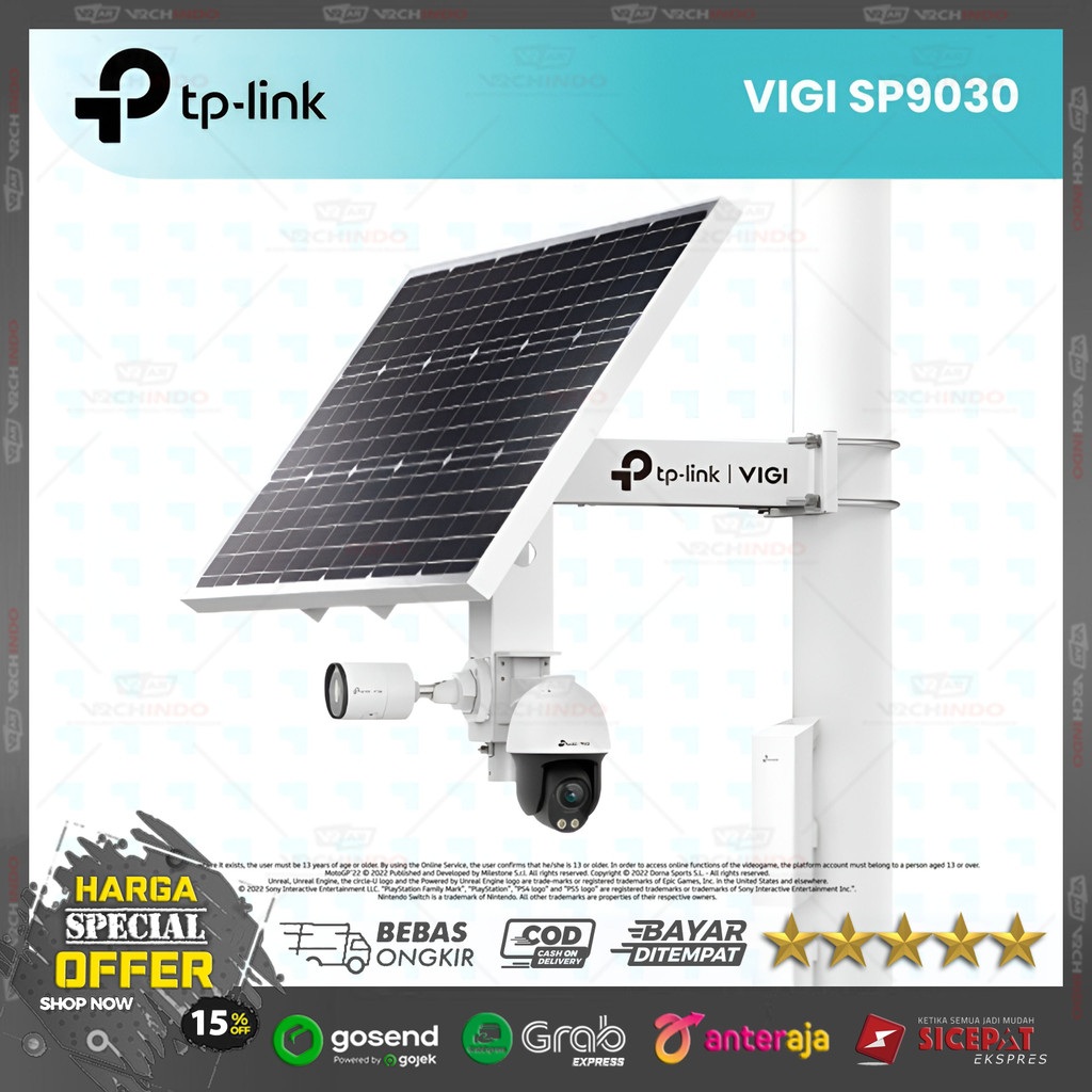 Jual Tp-Link VIGI SP9030 CCTV Solar Pannel VIGI Intelligent Solar Power ...