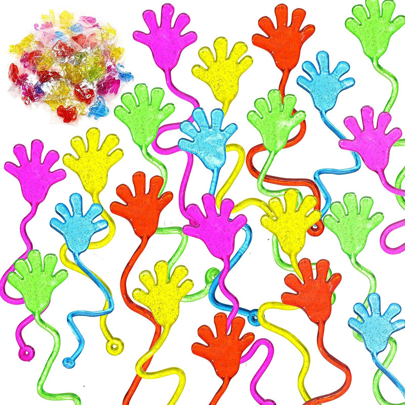 Jual 10-1PC Mini Sticky Hands Toys Perfect for Children Party Favors ...