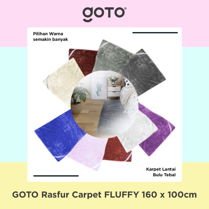 Jual Goto Fluffy Rasfur Carpet Karpet Lantai Bulu Tebal Alas Duduk ...
