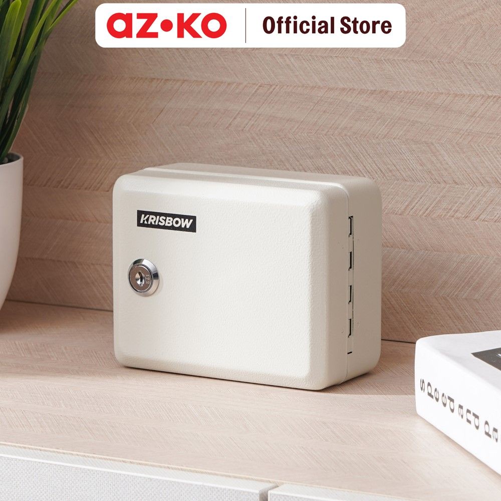 Jual AZKO Krisbow Brankas Kunci 10 Keys - Putih Book Safe Key Safety ...
