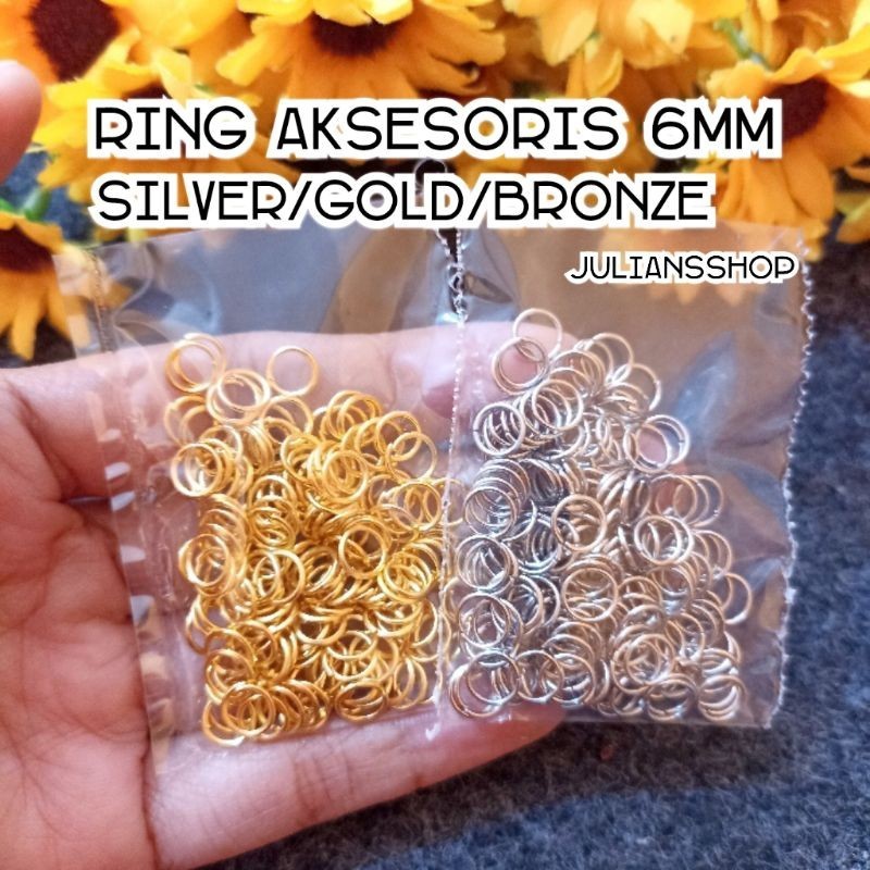 Jual TERMURAH PROMO 10 Gram Ring 6mm Konektor Aksesoris Jump Ring ...