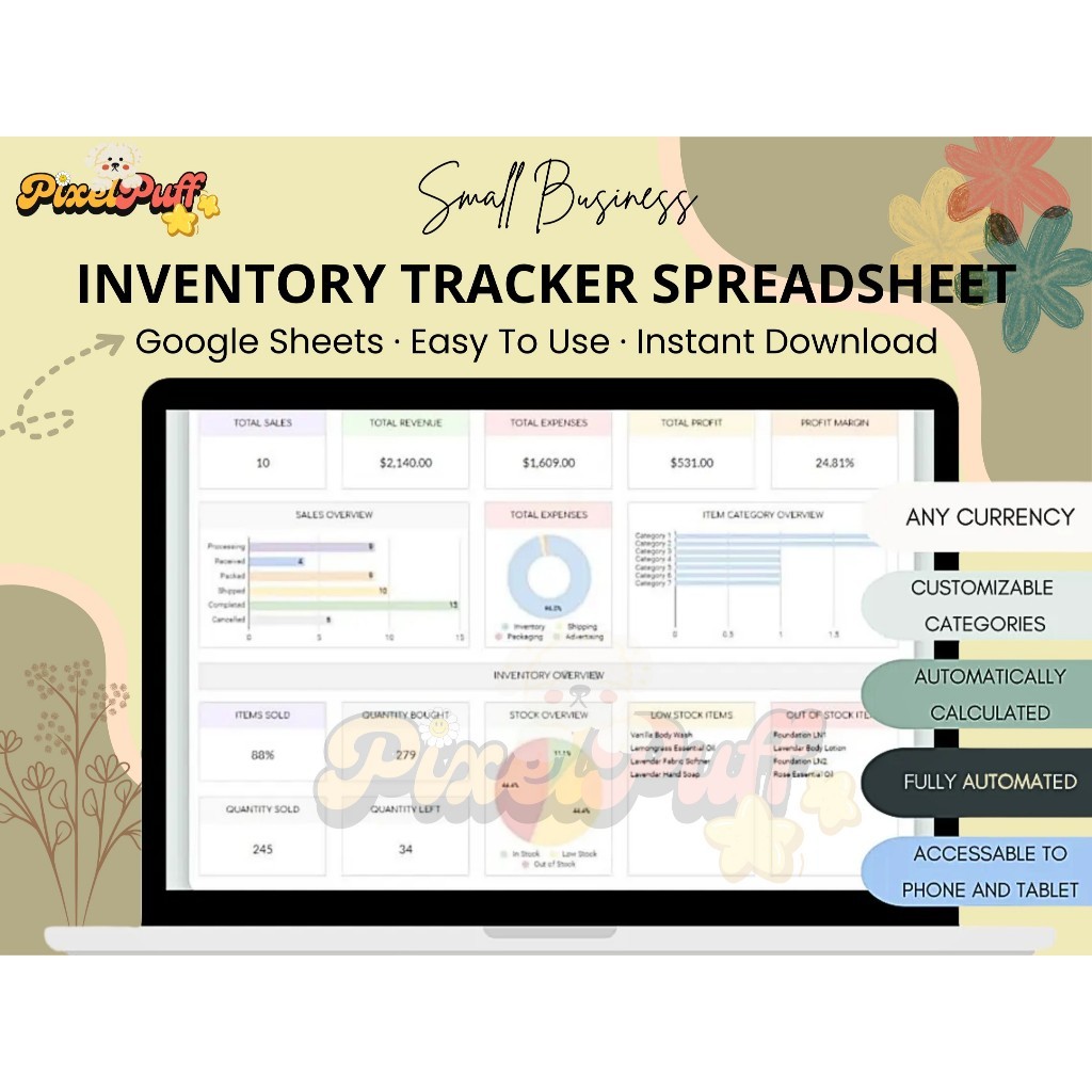 Jual Inventory Tracker Spreadsheet Small Business Inventory Google ...
