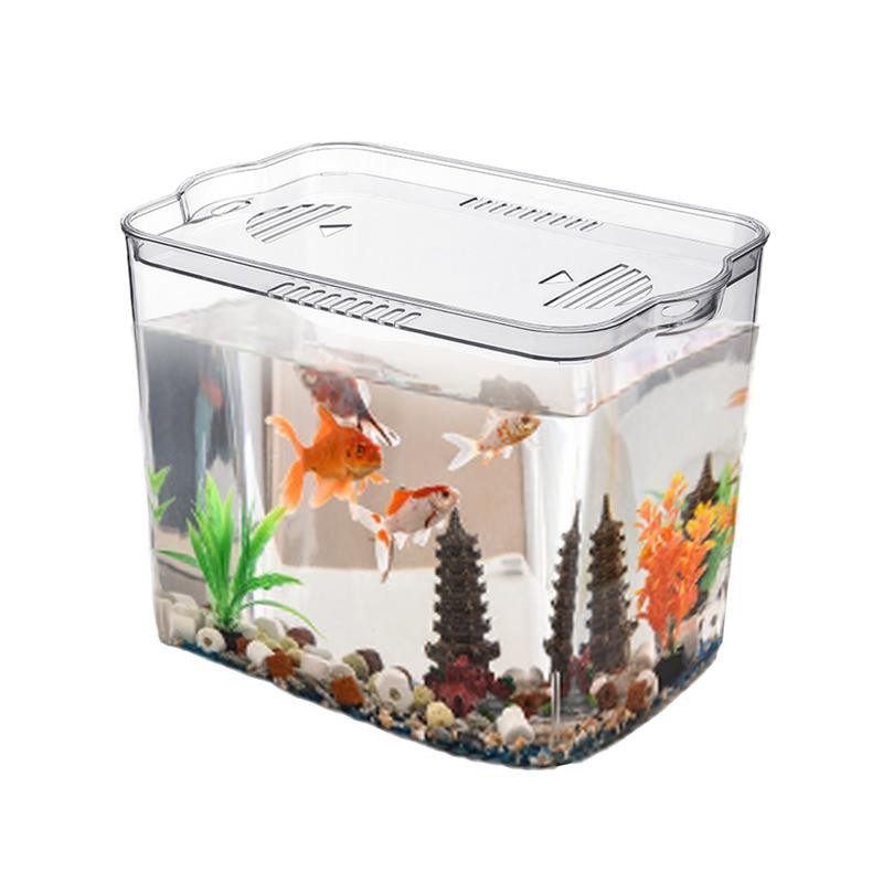 Jual Small Fish Tank Stackable Cube Tank Fish Tank Small Fish Bowl For ...