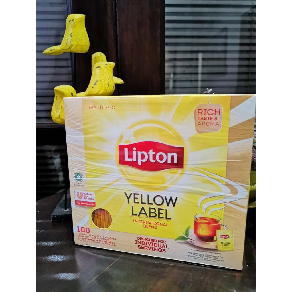 Jual LIPTON YELLOW LABEL BAG TEA (100X 2GR) ENVELOPE | Shopee Indonesia