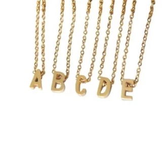 Panlandwoo - Kalung Huruf Titanium Wanita Simple Alpha