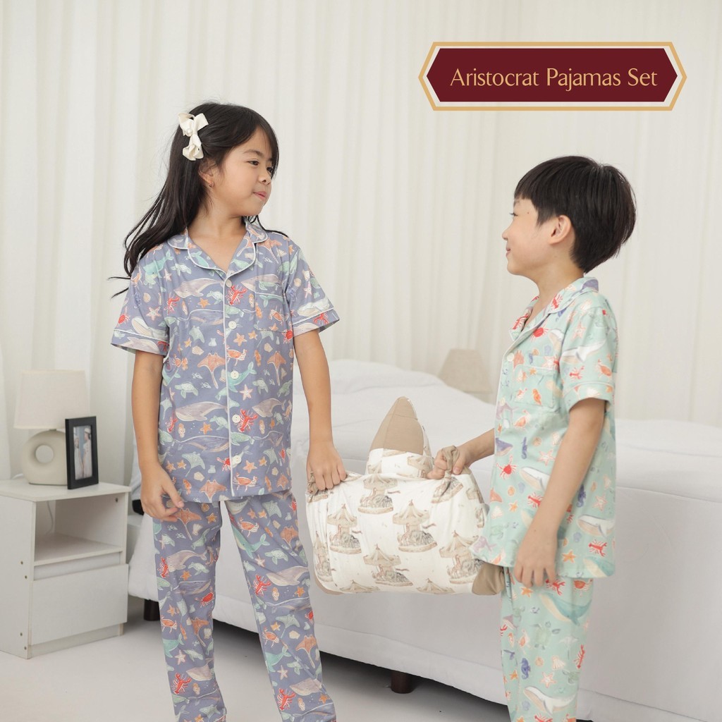 Jual Harlow Kids - Aristocrat Pajamas Set/ One Set Pajamas Anak/ One ...
