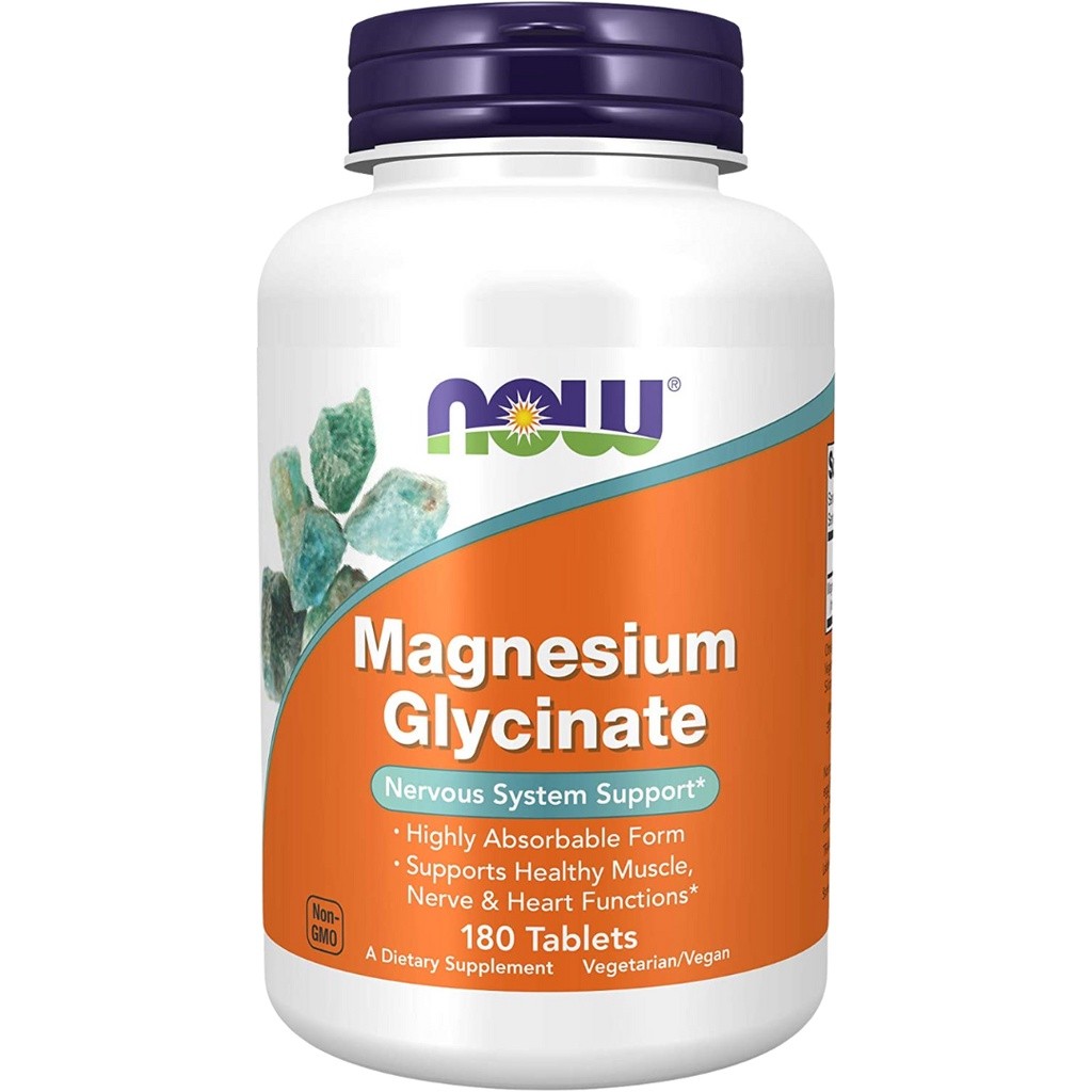 Jual Now Foods Magnesium Glycinate 200mg Muscle Otot Heart Functions ...