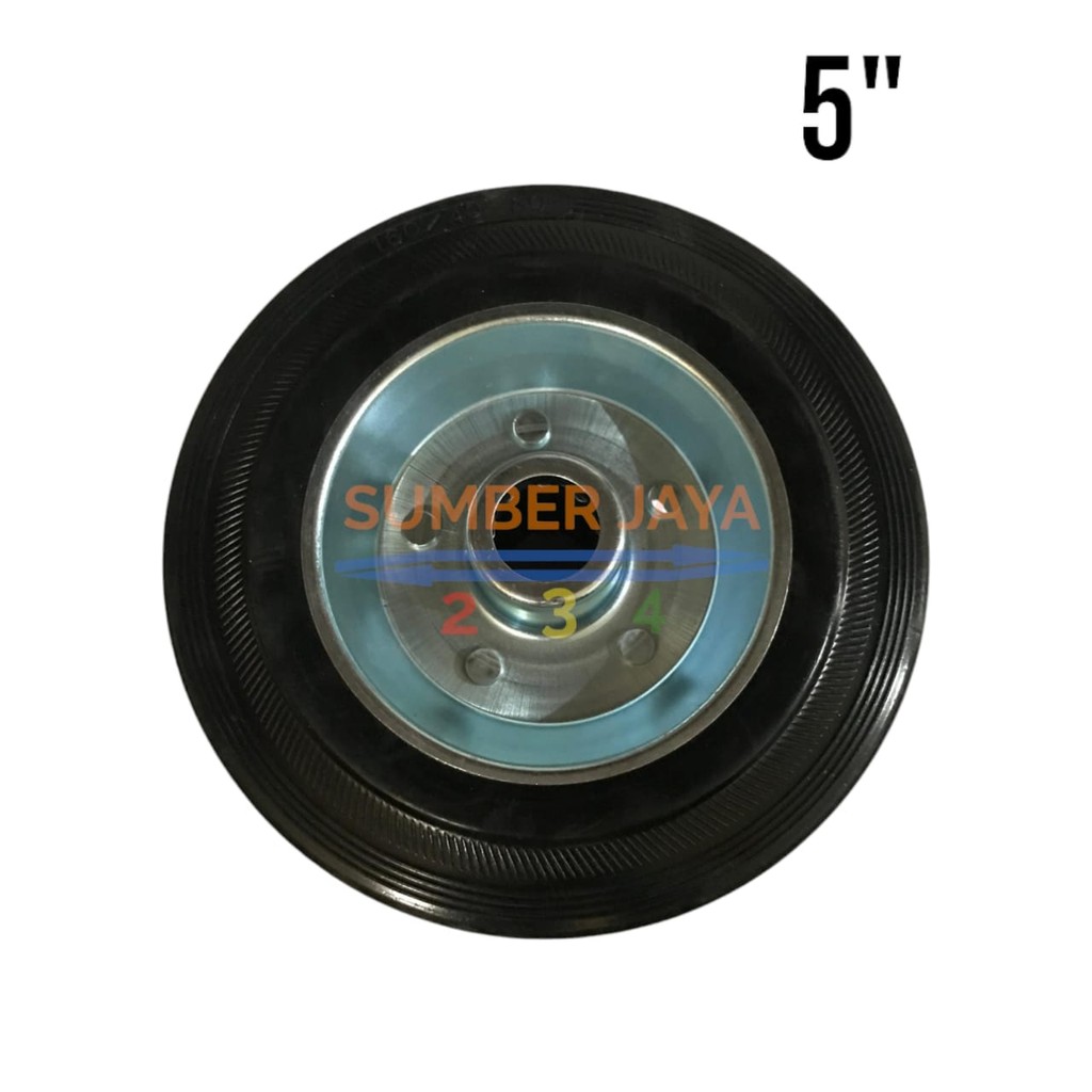Jual Roda Karet Hitam 5