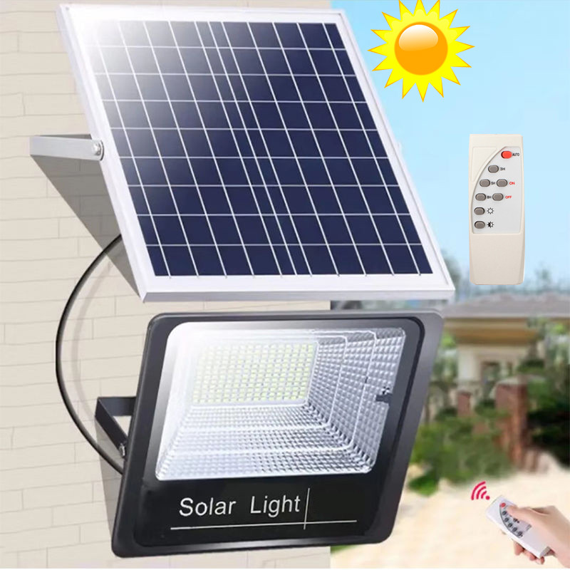 Jual 50-500W Solar Flood Lights Remote Control Solar Powered Spotlight ...