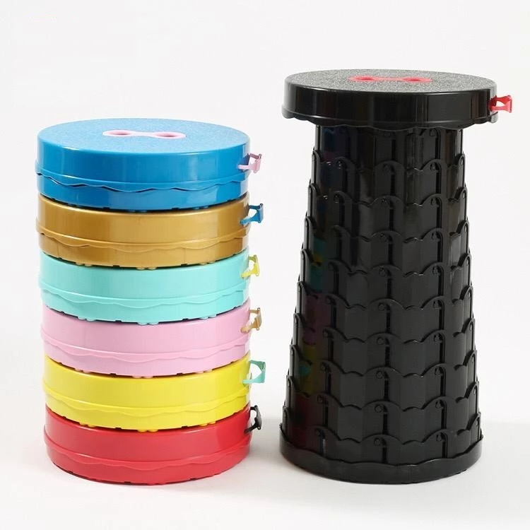 Telescopic stool Kursi Lipat Camping /Kursi Lipat Outdoor Protable /Kursi Lipat Telescopic Bulat Tahan 150KG / Bangku Lipat Cantik Teleskopik Portabel Kursi Berkemah Ditarik Disesuaikan Luar Ruangan | AutoStock