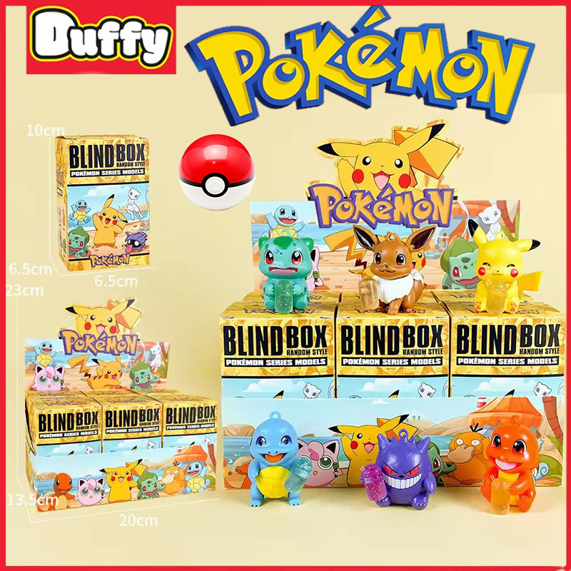 Duffy toys Blind Box Pokemon Boneka Pokemon Pikachu Bulbasaur  Charmander Squirtle /Psyduck