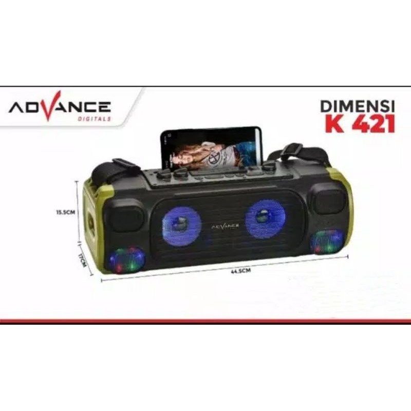 Jual Speaker Advance K-421 Portable + Wireless Microphone | Shopee ...