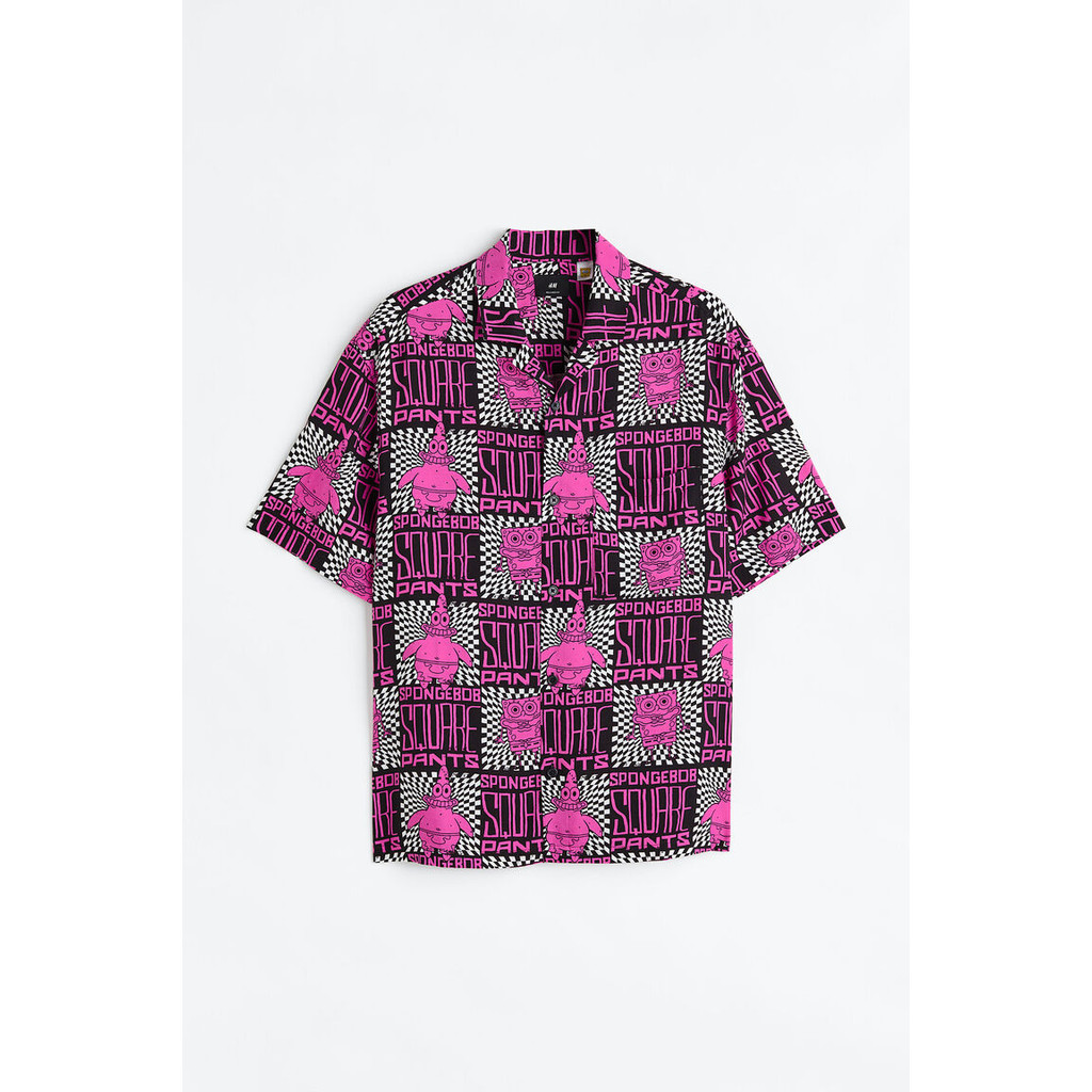 Jual H&M Pria Relaxed Fit Printed resort shirt Shopee Indonesia