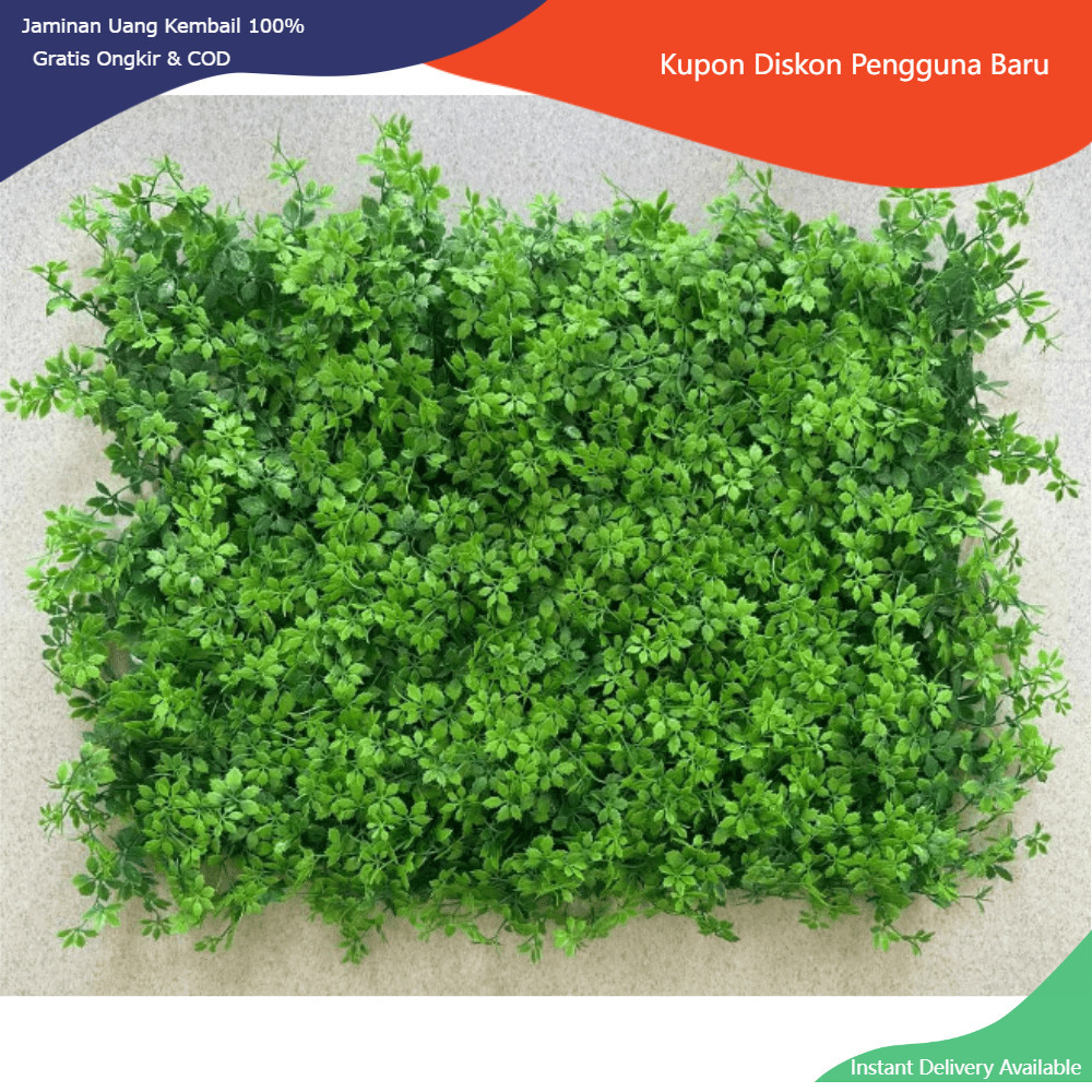 Jual Tanaman Rumput Dinding Rambat Artificial 40 x 60 CM Daun Hijau ...
