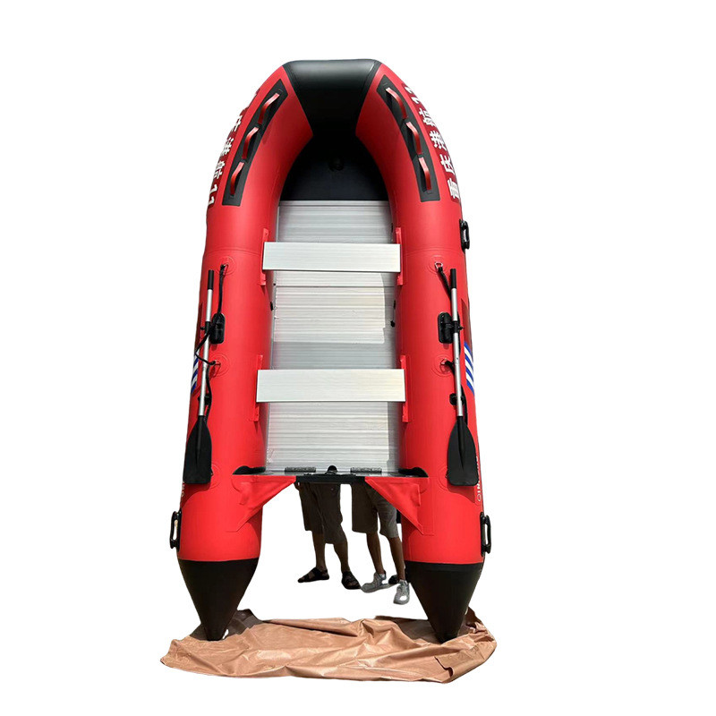 Jual inflatable rubber thickened hard bottom kayak hovercraft fishing ...
