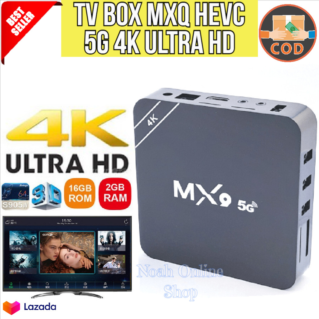 Jual SERBA COD Android Smart TV Box OTT 4k Ultra HD Android MXQ 5gb 4K ...