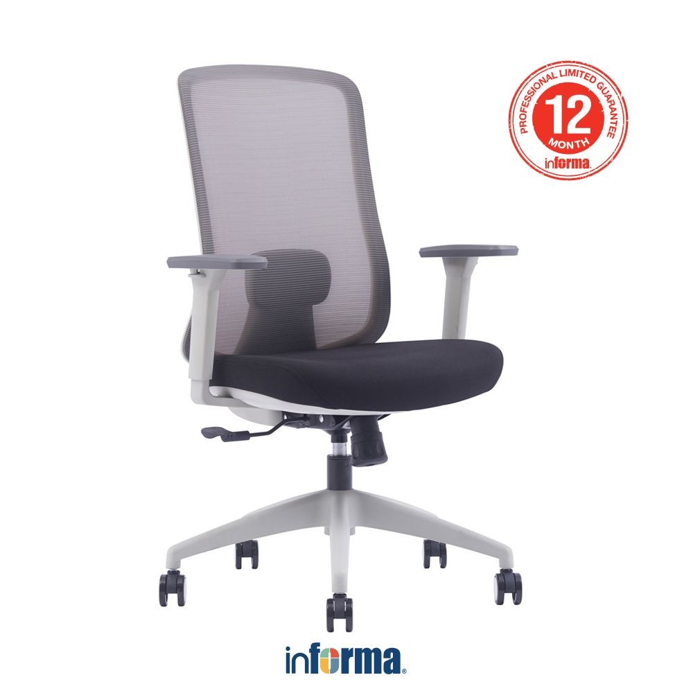 Jual Informa Sieben Santinoo Kursi Kantor - Putih/Abu-Abu Tempat Duduk ...