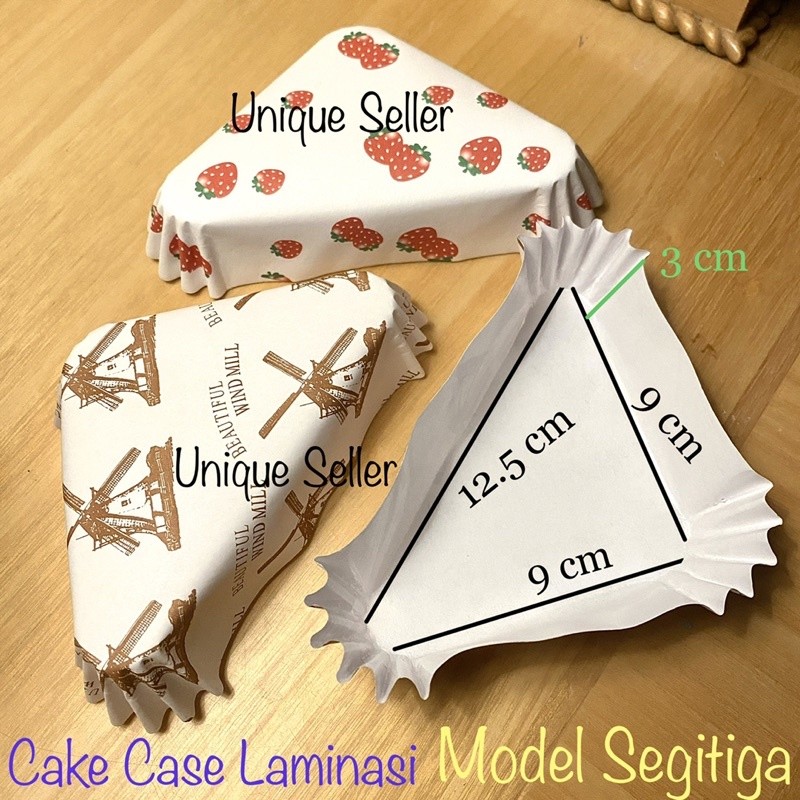 Jual [Isi8-10] Cake Case Segitiga Laminasi 12.5x9x9 cm Anti Minyak ...